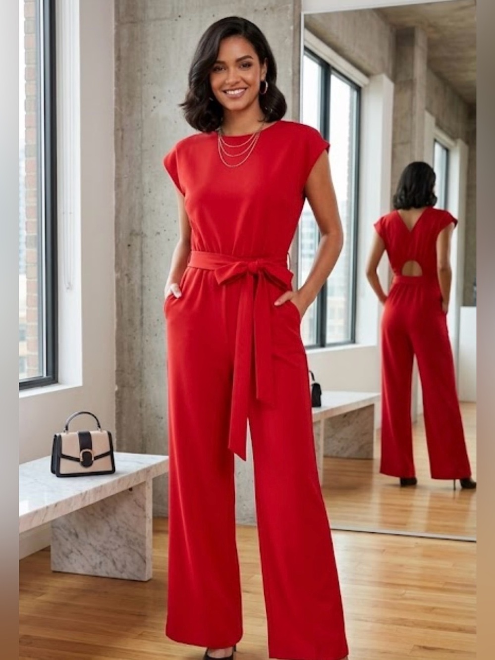 Elegant Red Jumpsuit
